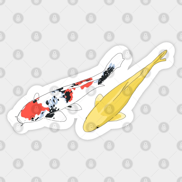 Nishiki Koi Carp Sticker by Marinaaa010